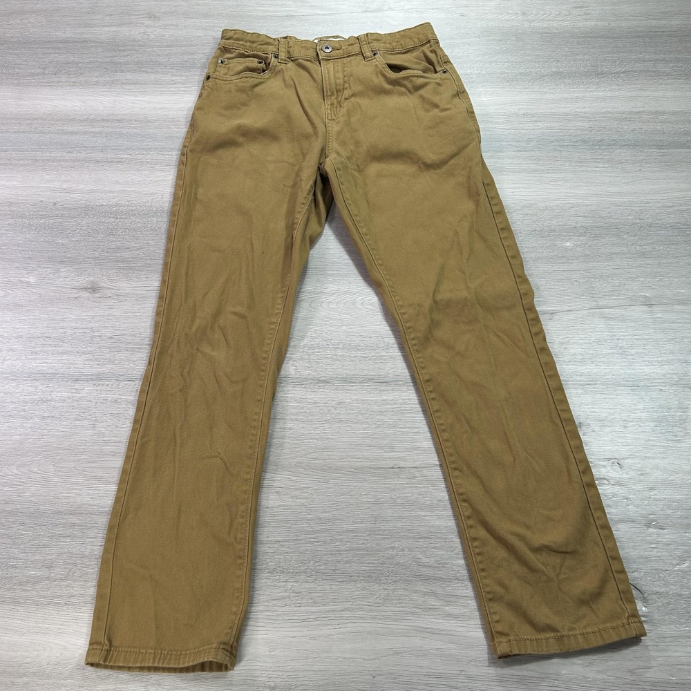 Lucky Brand Pants Boys 14 Brown Slim Ajustée Stretch Adjustable Waist Casual